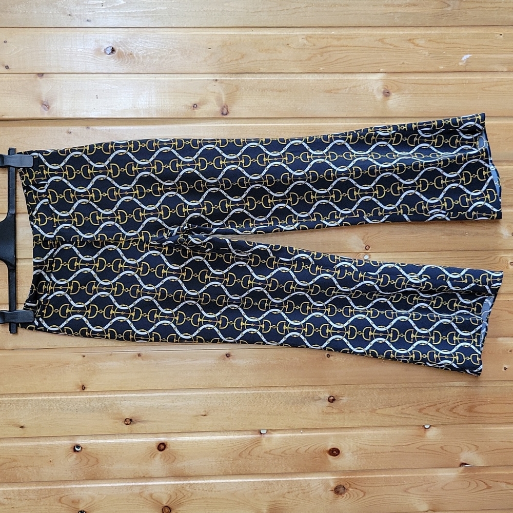 Zara Flared Chain Print Pants - Picture 3 of 6